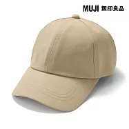 【MUJI 無印良品】透氣撥水加工附防水膠條棒球帽55-59cm 米色