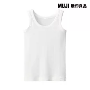 【MUJI 無印良品】幼兒針織坦克背心 100 柔白