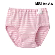 【MUJI 無印良品】幼兒有機棉針織內褲 90 粉紅橫紋