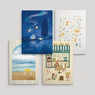 【 Hello Studio 你好工作室】2026 狐吉小狐狸手帳 (B6)|星辰無憂夜/金光下的海/繽紛夢遊日/香頌畫咖啡