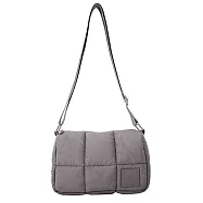 [星巴克]灰棕尼龍絎縫側背包