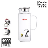 康寧PYREX SNOOPY史努比美味早午餐耐熱玻璃水壺-1900ml