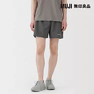 【MUJI 無印良品】男吸汗速乾運動短褲 S 灰白