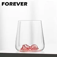 【日本FOREVER】日式酒杯/玻璃杯/秋名山杯/觀山玻璃杯/威士忌杯-4入組-410ML -粉色