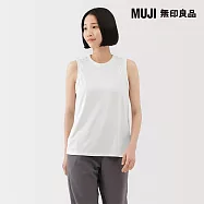 【MUJI 無印良品】女抗UV吸汗速乾坦克背心 L 柔白