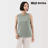 【MUJI 無印良品】女抗UV吸汗速乾坦克背心 L 淺綠