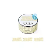 【HITOTOKI】SODA 透明PET卷狀膠帶 20MM oyaMADE 箔押限定款 餅乾熊