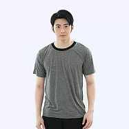 【遊遍天下】MIT男款吸排抗UV速乾短袖圓領衫(GS2011) L 深灰