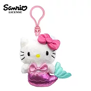 【日本正版授權】凱蒂貓 美人魚系列 玩偶吊飾 吊飾/娃娃 絨毛玩偶 Hello Kitty - 白色款