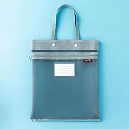 【素包包】手提袋 學生墨蘭迪色科目分類網紗拉鍊文件袋(89035) _灰黑