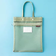 【素包包】手提袋 學生墨蘭迪色科目分類網紗拉鍊文件袋(89035) _墨綠