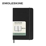 2025-2026 MOLESKINE 18個月橫式硬殼週記手帳 - 口袋/黑