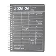 【日本Mark&rsquo;s】2025-26 月曆型記事手帳S (縱型)(9月起始) ‧ 深灰