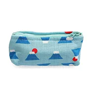 日本製 職人工藝手工製作富士山零錢包 富士天藍