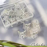 【卡樂熊】基本兒童迷你透黑色系瀏海夾造型髮夾/小抓夾20入組- 透明蝴蝶