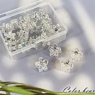 【卡樂熊】基本兒童迷你透黑色系瀏海夾造型髮夾/小抓夾20入組- 透明花花