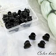 【卡樂熊】基本兒童迷你透黑色系瀏海夾造型髮夾/小抓夾20入組- 亮面愛心