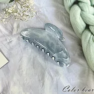 【卡樂熊】潤澤雲紋系列.水墨紋理造型抓夾/鯊魚夾(八款)- 藍色半圓