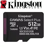 Kingston 金士頓 512G 150MB/s U3 microSDXC UHS-I A1 V30 記憶卡 SDCS3/512GB