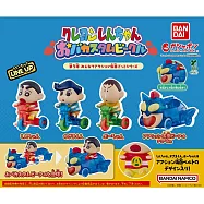 【日本正版授權】全套4款 蠟筆小新 角色造型車 P3 扭蛋/轉蛋 806568 野原新之助/風間徹/阿呆/動感超人