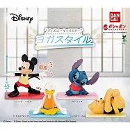 【日本正版授權】全套4款 迪士尼 瑜珈公仔 扭蛋/轉蛋 769153 公仔 米奇/史迪奇/唐老鴨/小熊維尼 做瑜珈公仔