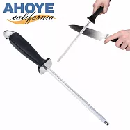 【AHOYE】7.5寸高碳鋼超好握防滑方柄磨刀棒 1入 (磨刀器 磨刀石 磨刀棍)