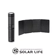 ADAMOUTDOOR 二代萬用伸縮野營燈+30W折疊太陽能充電板.戶外露營燈 伸縮燈 USB充電燈 多功能照明燈 工作燈磁吸燈 黑+30W折疊太陽能充電板