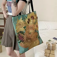 【素包包】肩背包 梵谷油畫通勤上班上課大容量托特肩背袋(33055) _向日葵