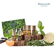 【Blueseeds芙彤園】每日舒活滾珠按摩精油5支組(綠) (薰衣草/柑橘/茶樹/迷迭香/檸檬)