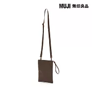 【MUJI 無印良品】撥水加工迷你隨身側包 深摩卡棕
