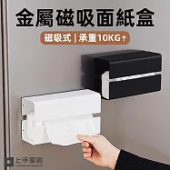 【上手家居】金屬磁吸面紙盒(面紙盒/衛生紙盒/衛生紙架/面紙盒壁掛) 黑色