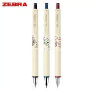 (3色組)ZEBRA SARASA NANO 0.38鋼珠筆 小熊維尼 限定 墨魚黑+藍灰色+卡西斯紅