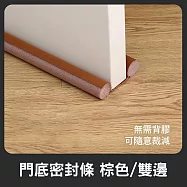 【美好家 Mehome】門縫條 門底發泡密封條 門擋條 棕色2入組