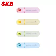 (4色1包)WRITECH W-8154 時空艙軟頭螢光筆 馬卡龍色