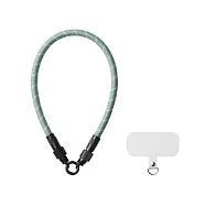 ELECOM 8mm手機短掛繩60W2合1充電線(附夾片)- 綠條紋