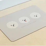 【韓國Dailylike】吸水速乾 硅藻土地墊 ‧ 比熊犬