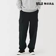 【MUJI 無印良品】男水洗棉舒適工作褲 S 黑色