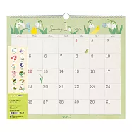 MIDORI 2026壁掛式月曆(L)- 小鳥