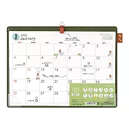 MIDORI 2026桌上型吊掛式月曆(A4)-歐吉桑