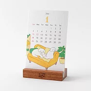 MIDORI 2026桌上型直立月曆(動物插畫)- 小狗