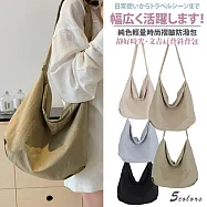 【Sayaka紗彌佳】靜好時光・文青斜挎包|輕量褶皺防潑水大容量 肩背包 -橄欖綠