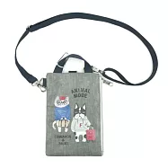 【Kusuguru Japan】日本眼鏡貓手機包 可觸控手機 斜背包 手拿包證件袋 背帶可調 - Animal Mode款 -綠色