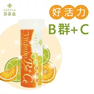 【SALVIA】Salvia活力B群+C發泡錠1瓶共10錠