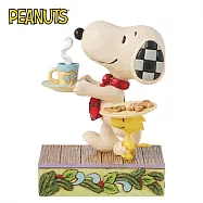 【正版授權】Enesco 史努比和糊塗塌客 端著聖誕餅乾和牛奶 塑像 公仔/精品雕塑 胡士托/Snoopy/PEANUTS