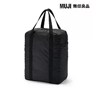 【MUJI 無印良品】可折疊撥水加工縱型波士頓包 黑色