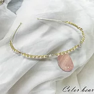 【卡樂熊】韓系優雅流光鑽造型髮箍- 金色