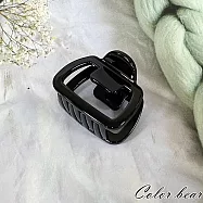 【卡樂熊】晶亮系列.方塊造型抓夾/鯊魚夾- 曜石黑