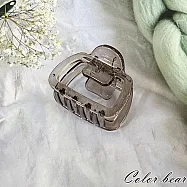 【卡樂熊】晶亮系列.方塊造型抓夾/鯊魚夾- 透亮灰