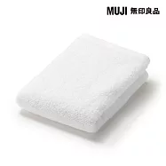 【MUJI 無印良品】棉圈絨雙線織手巾/可吊掛/柔白成品尺寸:W34×L35 cm