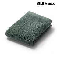 【MUJI 無印良品】棉圈絨雙線織手巾/可吊掛/綠色成品尺寸:W34&times;L35 cm